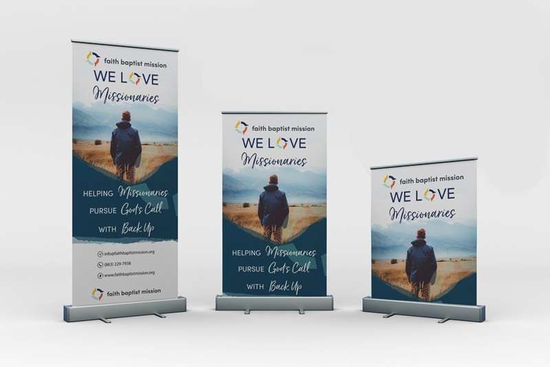 Faith Baptist Mission roll up banners