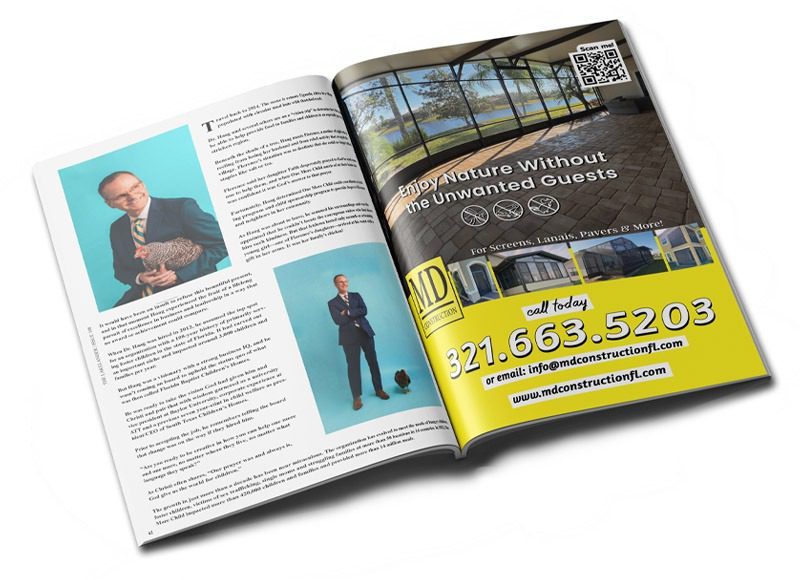 Mock up of magazine ad