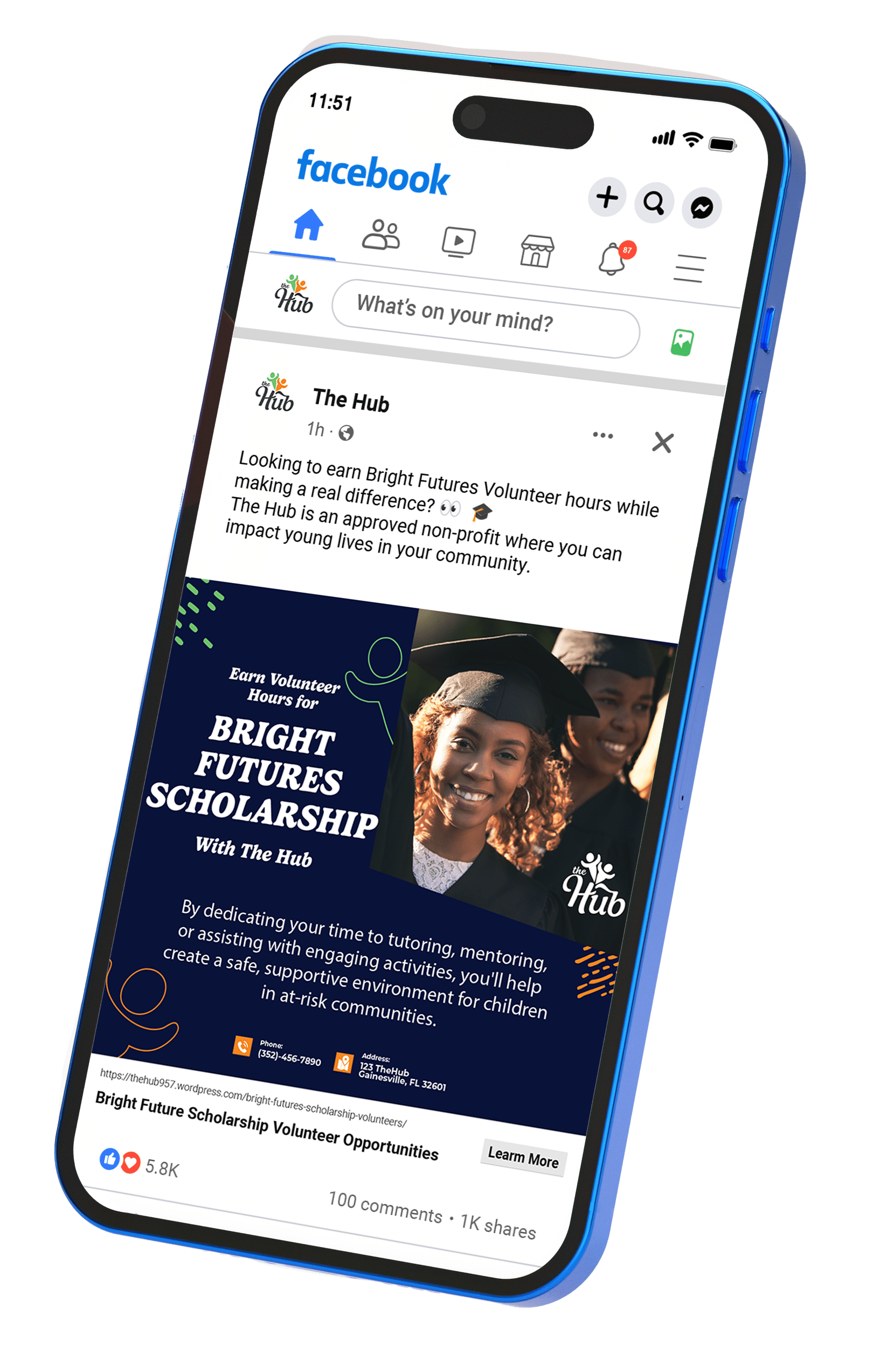 Mock up for magazine ad with campaign tracking QR code
