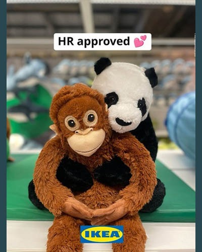 Ikea post about the coldplay concert kiss cam