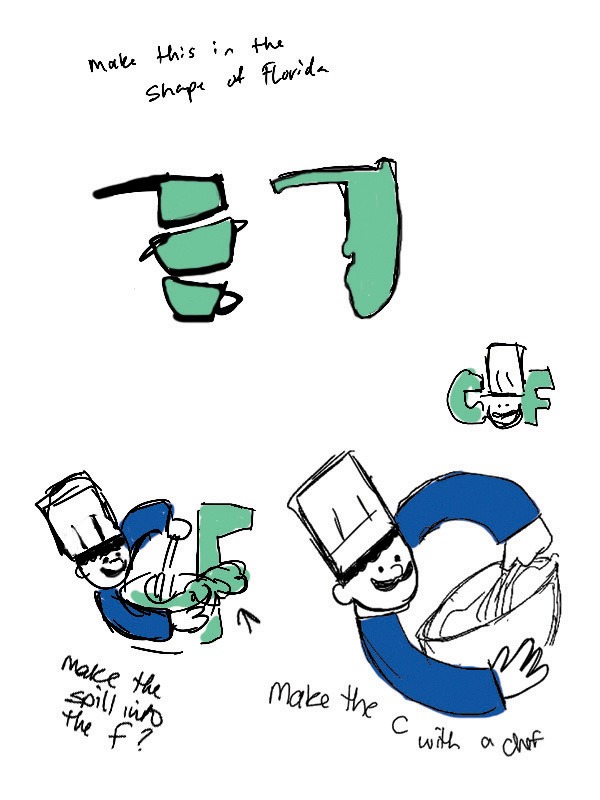 Concept art for a logo design drawn in Procreate.