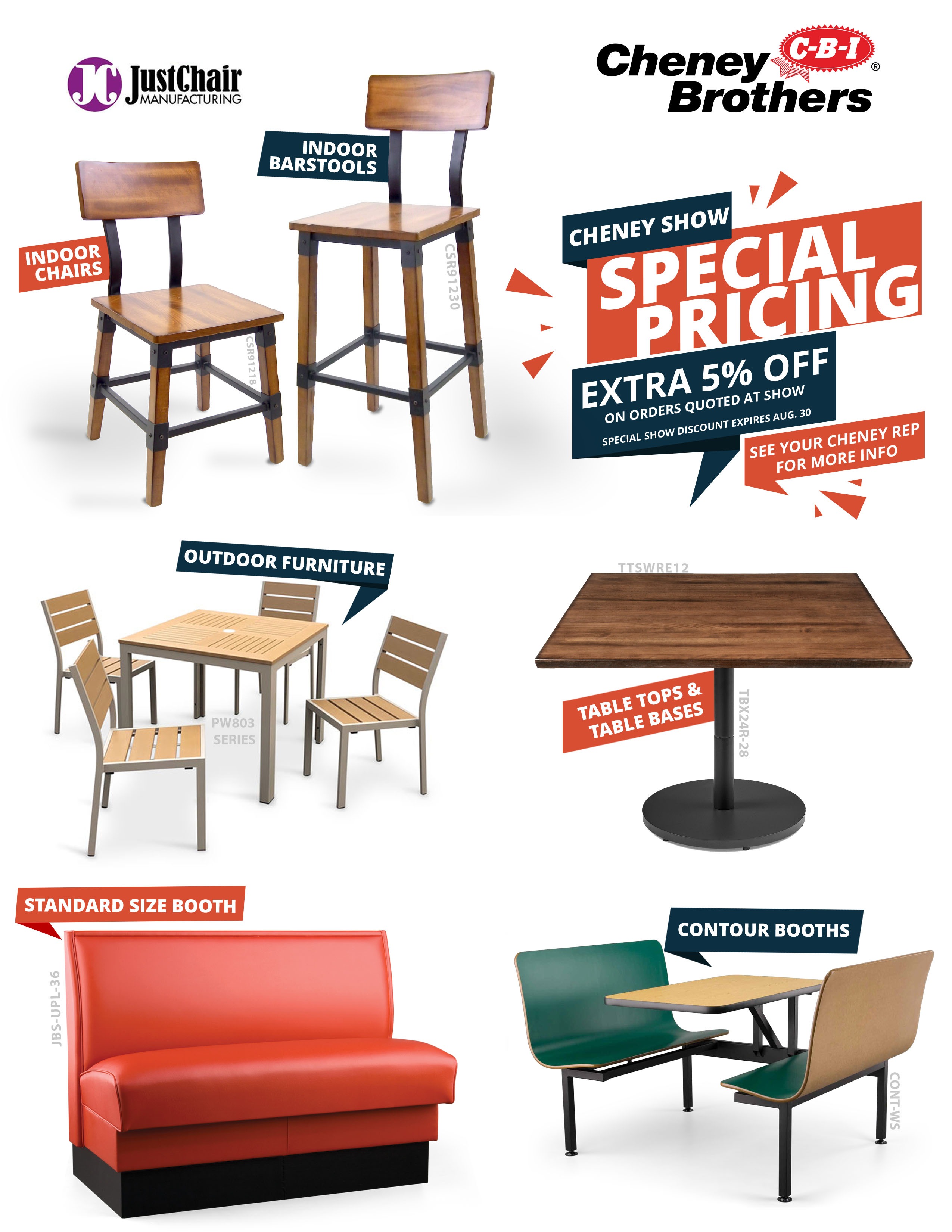 Just Chair ad for the Cheney Show.