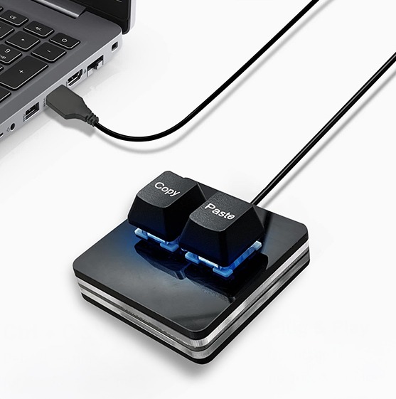 Copy Paste Button a dedicated button reduces repetitive hand movements.