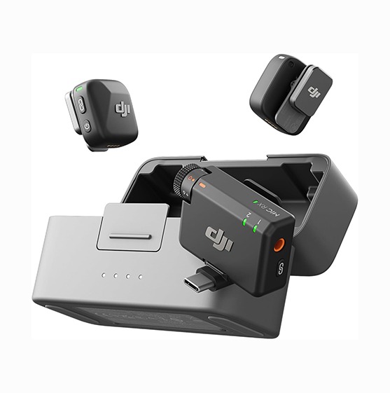 DJI Mic Mini (2 TX + 1 RX + Charging Case), Wireless Lavalier Microphone for iPhone/Camera/Android