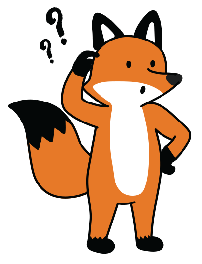Ash the fox from Creative Fox Group scratching his head confused.